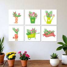 Afbeelding in Gallery-weergave laden, Mini Serie Schilderen op Nummer 20x20cm (6 stuks) - Voorjaarsboeket
