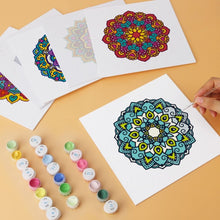Afbeelding in Gallery-weergave laden, Mini Serie Schilderen op Nummer 20x20cm (6 stuks) - Kaleidoscoopmandala's