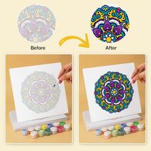 Afbeelding in Gallery-weergave laden, Mini Serie Schilderen op Nummer 20x20cm (6 stuks) - Kaleidoscoopmandala's