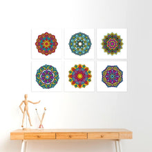 Afbeelding in Gallery-weergave laden, Mini Serie Schilderen op Nummer 20x20cm (6 stuks) - Kaleidoscoopmandala's