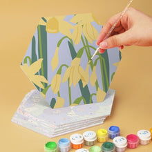 Afbeelding in Gallery-weergave laden, Mini Serie Schilderen op Nummer - Zeshoeken (6 stuks) - Geschilderde bloemblaadjes
