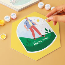 Afbeelding in Gallery-weergave laden, Mini Serie Schilderen op Nummer - Zeshoeken (6 stuks) - Lentevibes