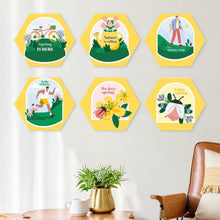 Afbeelding in Gallery-weergave laden, Mini Serie Schilderen op Nummer - Zeshoeken (6 stuks) - Lentevibes