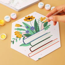 Afbeelding in Gallery-weergave laden, Mini Serie Schilderen op Nummer - Zeshoeken (6 stuks) - Boeken in bloei