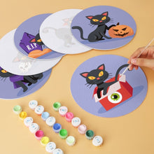 Afbeelding in Gallery-weergave laden, Mini Serie Schilderen op Nummer - Schijven Ø20cm (6 stuks) - Katten en hekserij