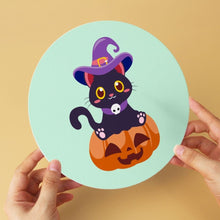 Afbeelding in Gallery-weergave laden, Mini Serie Schilderen op Nummer - Schijven Ø20cm (6 stuks) - Halloweenkatjes