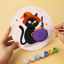 Afbeelding in Gallery-weergave laden, Mini Serie Schilderen op Nummer - Schijven Ø20cm (6 stuks) - Spookachtige katten
