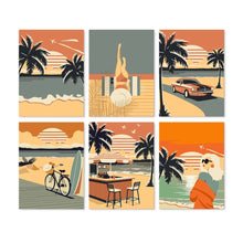 Afbeelding in Gallery-weergave laden, Mini Serie Schilderen op Nummer 15x20cm (6 stuks) - Vintage horizonten