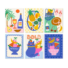 Afbeelding in Gallery-weergave laden, Mini Serie Schilderen op Nummer 15x20cm (6 stuks) - Zomermoodboard
