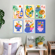 Afbeelding in Gallery-weergave laden, Mini Serie Schilderen op Nummer 15x20cm (6 stuks) - Zomermoodboard