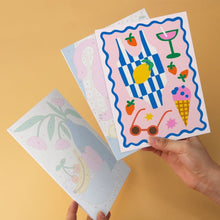 Afbeelding in Gallery-weergave laden, Mini Serie Schilderen op Nummer 15x20cm (6 stuks) - Fruitige picknick