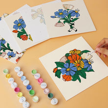 Afbeelding in Gallery-weergave laden, Mini Serie Schilderen op Nummer 20x20cm (6 stuks) - Handgeplukte bloemen