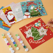 Afbeelding in Gallery-weergave laden, Mini Serie Schilderen op Nummer 20x20cm (6 stuks) - Kerstkleuren