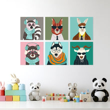 Afbeelding in Gallery-weergave laden, Mini Serie Schilderen op Nummer 20x20cm (6 stuks) - Coole beestjes