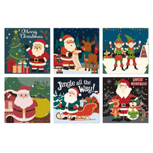Afbeelding in Gallery-weergave laden, Mini Serie Schilderen op Nummer 20x20cm (6 stuks) - Holly Jolly-illustraties