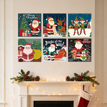 Afbeelding in Gallery-weergave laden, Mini Serie Schilderen op Nummer 20x20cm (6 stuks) - Holly Jolly-illustraties