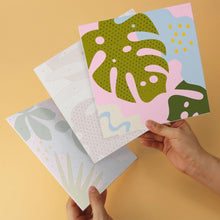 Afbeelding in Gallery-weergave laden, Mini Serie Schilderen op Nummer 20x20cm (6 stuks) - Modern bladpatroon