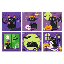Afbeelding in Gallery-weergave laden, Mini Serie Schilderen op Nummer 20x20cm (6 stuks) - Spookachtige nachten