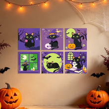 Afbeelding in Gallery-weergave laden, Mini Serie Schilderen op Nummer 20x20cm (6 stuks) - Spookachtige nachten