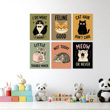Afbeelding in Gallery-weergave laden, Mini Serie Schilderen op Nummer 15x20cm (6 stuks) - Kattenattitude