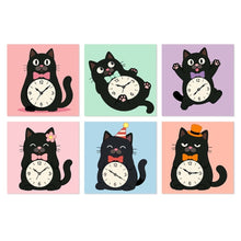 Afbeelding in Gallery-weergave laden, Mini Serie Schilderen op Nummer 20x20cm (6 stuks) - Tik-tak-katten