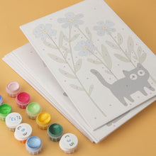 Afbeelding in Gallery-weergave laden, Mini Serie Schilderen op Nummer 15x20cm (6 stuks) - Nieuwsgierige zwarte katten