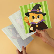 Afbeelding in Gallery-weergave laden, Mini Serie Schilderen op Nummer 20x20cm (6 stuks) - Fantastische kattenwereld