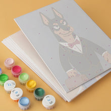 Afbeelding in Gallery-weergave laden, Mini Serie Schilderen op Nummer 15x20cm (6 stuks) - Stijlvolle honden