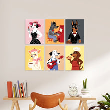 Afbeelding in Gallery-weergave laden, Mini Serie Schilderen op Nummer 15x20cm (6 stuks) - Stijlvolle honden