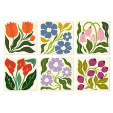 Afbeelding in Gallery-weergave laden, Mini Serie Schilderen op Nummer 20x20cm (6 stuks) - Vintage bloemenprint