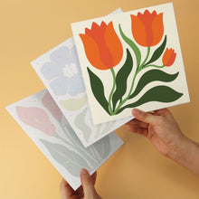 Afbeelding in Gallery-weergave laden, Mini Serie Schilderen op Nummer 20x20cm (6 stuks) - Vintage bloemenprint