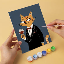 Afbeelding in Gallery-weergave laden, Mini Serie Schilderen op Nummer 15x20cm (6 stuks) - Stijlvolle katten