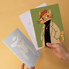 Afbeelding in Gallery-weergave laden, Mini Serie Schilderen op Nummer 15x20cm (6 stuks) - Stijlvolle katten