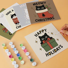 Afbeelding in Gallery-weergave laden, Mini Serie Schilderen op Nummer 20x20cm (6 stuks) - Miauwige kerst