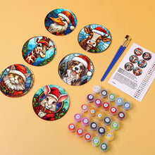 Afbeelding in Gallery-weergave laden, Schilderen op Nummer Onderzetters 15cm (6 stuks) - Kerstwezens