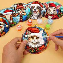 Afbeelding in Gallery-weergave laden, Schilderen op Nummer Onderzetters 15cm (6 stuks) - Kerstwezens