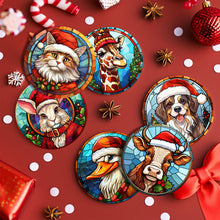 Afbeelding in Gallery-weergave laden, Schilderen op Nummer Onderzetters 15cm (6 stuks) - Kerstwezens