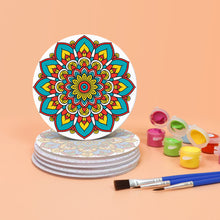 Afbeelding in Gallery-weergave laden, Schilderen op Nummer Onderzetters 15cm (6 stuks) - Gekleurde Mandala