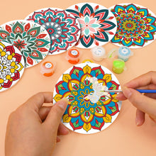 Afbeelding in Gallery-weergave laden, Schilderen op Nummer Onderzetters 15cm (6 stuks) - Gekleurde Mandala