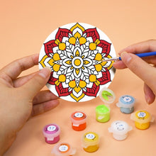 Afbeelding in Gallery-weergave laden, Schilderen op Nummer Onderzetters 15cm (6 stuks) - Gekleurde Mandala