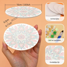 Afbeelding in Gallery-weergave laden, Schilderen op Nummer Onderzetters 15cm (6 stuks) - Gekleurde Mandala