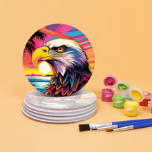Afbeelding in Gallery-weergave laden, Schilderen op Nummer Onderzetters 15cm (6 stuks) - Fauna Pop Art