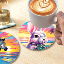 Afbeelding in Gallery-weergave laden, Schilderen op Nummer Onderzetters 15cm (6 stuks) - Fauna Pop Art