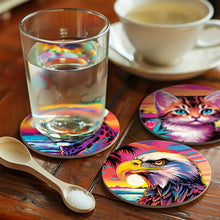 Afbeelding in Gallery-weergave laden, Schilderen op Nummer Onderzetters 15cm (6 stuks) - Fauna Pop Art