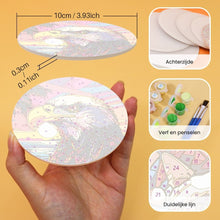 Afbeelding in Gallery-weergave laden, Schilderen op Nummer Onderzetters 15cm (6 stuks) - Fauna Pop Art