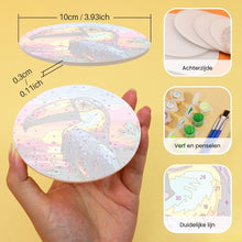 Afbeelding in Gallery-weergave laden, Schilderen op Nummer Onderzetters 15cm (6 stuks) - Levendige Tropische Vogels