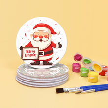 Afbeelding in Gallery-weergave laden, Schilderen op Nummer Onderzetters 15cm (6 stuks) - Kerst Handgemaakt