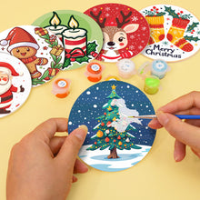 Afbeelding in Gallery-weergave laden, Schilderen op Nummer Onderzetters 15cm (6 stuks) - Kerst Handgemaakt