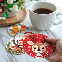 Afbeelding in Gallery-weergave laden, Schilderen op Nummer Onderzetters 15cm (6 stuks) - Kerst Handgemaakt