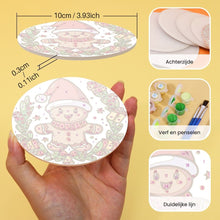 Afbeelding in Gallery-weergave laden, Schilderen op Nummer Onderzetters 15cm (6 stuks) - Kerst Handgemaakt